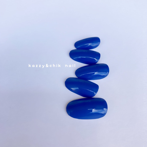 shiページ ネイルチップ ネイルチップ 〜単色 No.49 BLUE〜 ネイルチップ（つけ爪