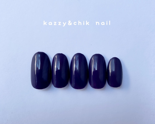 ネイルチップ 〜単色 No.53 Dark PURPLE〜 ネイルチップ（つけ爪