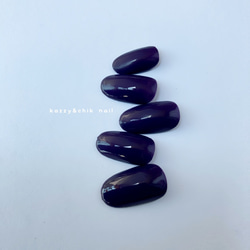 ネイルチップ 〜単色 No.53 Dark PURPLE〜 3枚目の画像