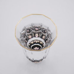 金杯（万華鏡）　桜（貝入）黒 1枚目の画像