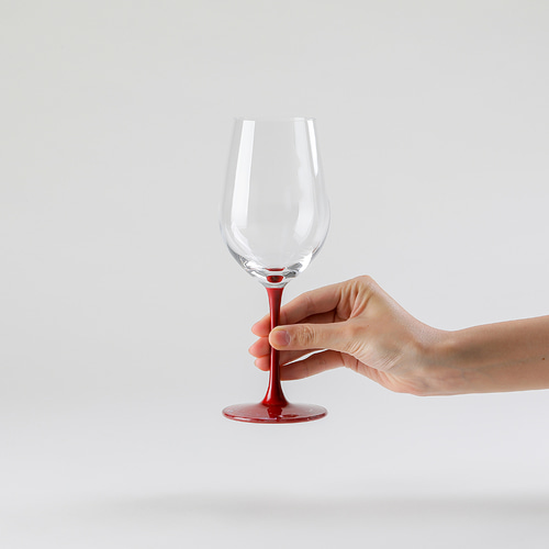 ワイングラス（クリスタル） 石垣（貝入）朱 ワイングラス 天野