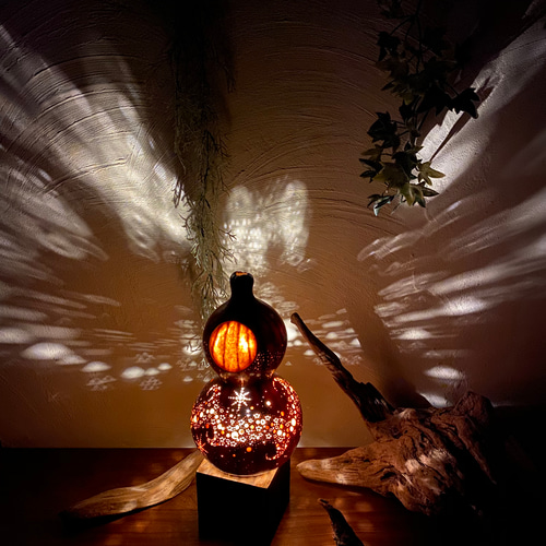 ひょうたんランプ〜満月〜送料無料 スタンドライト・テーブルランプ