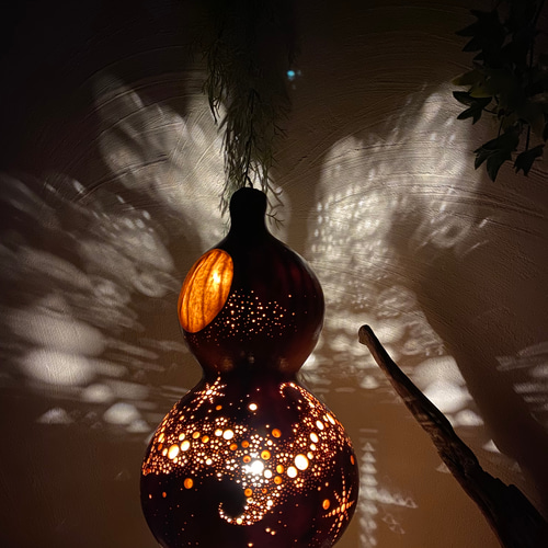 ひょうたんランプ〜満月〜送料無料 スタンドライト・テーブルランプ