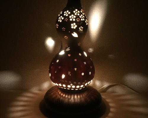 送無)ひょうたんランプ〜桜乱舞〜 スタンドライト・テーブルランプ