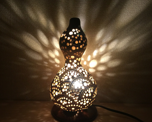 ひょうたんランプシェード照明 送料無]ひょうたんランプ〜青海波〜 スタンドライト・テーブルランプ