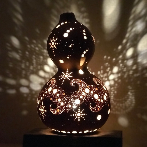 送料無]ひょうたんランプ〜星波〜 スタンドライト・テーブルランプ