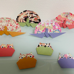 日本製】 ハンドメイド 折り紙/冬・動物さんたちʕ•ᴥ•ʔ クラフト