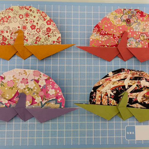 ①折り紙 ハンドメイド ふくろう つる お正月 縁起物 イベント