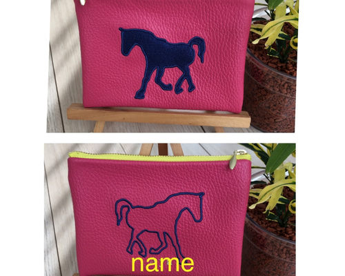 ポーチ 馬 ポーチ SHOーTIME 通販 12960247｜Creema(クリーマ