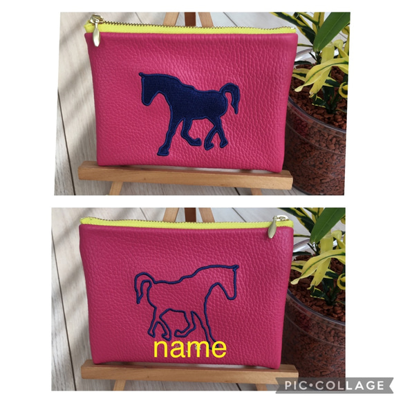 ポーチ 馬 ポーチ SHOーTIME 通販 12960247｜Creema(クリーマ