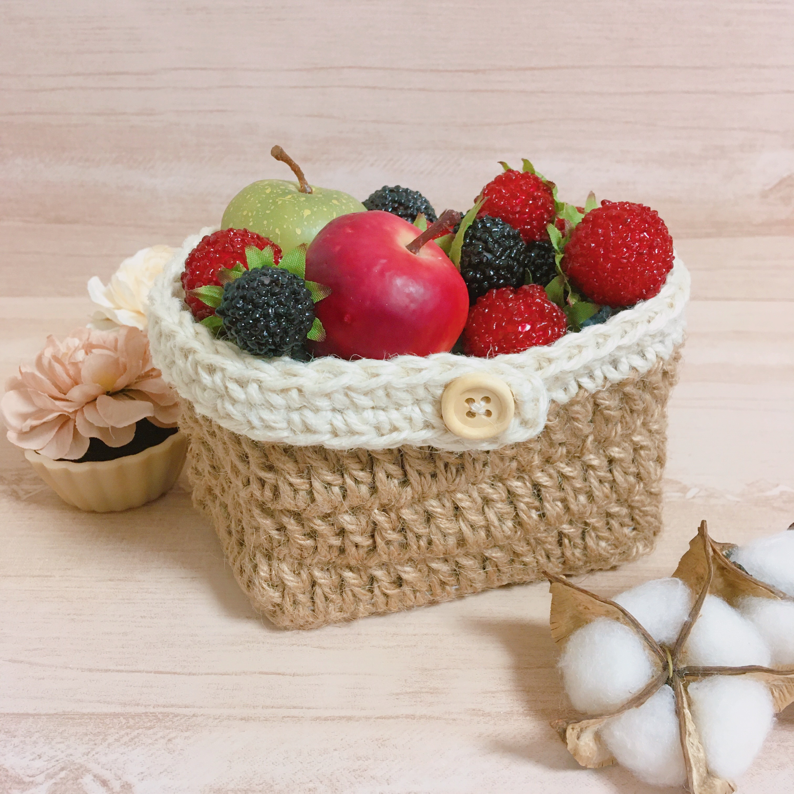 麻のミニバスケット 4,050円