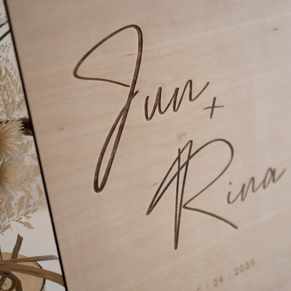 木製ウェルカムボード／wbs08 5枚目の画像