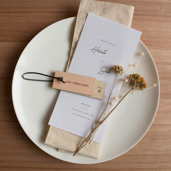 【5枚セット】フォントが選べる席札・ネームプレート 4枚目の画像