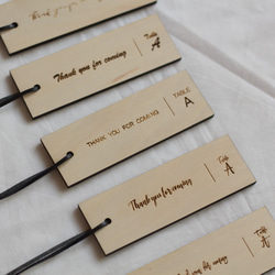 【5枚セット】フォントが選べる席札・ネームプレート 1枚目の画像