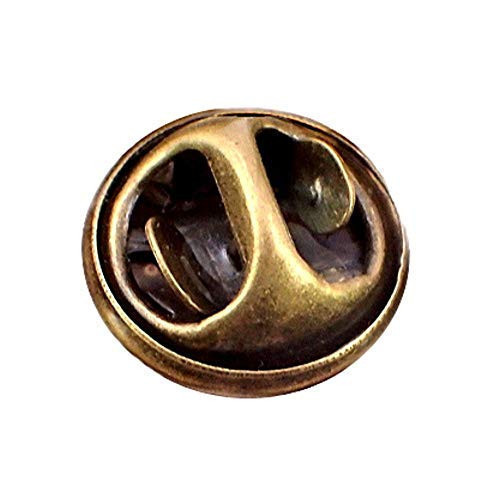 ピンバッジ 数字「9」番」アンティーク真鍮色 ピンズ 大文字 ブロック