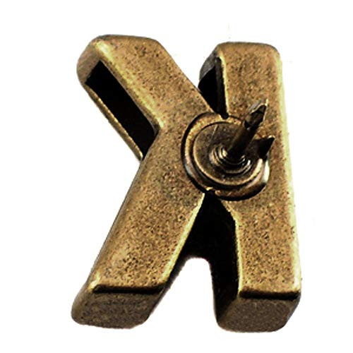 ピンバッジ アルファベット「K」 K アンティーク真鍮色 ピンズ