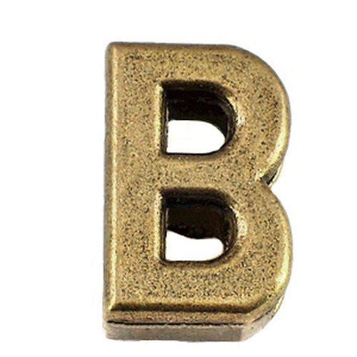 ピンバッジ アルファベット「B」 B アンティーク真鍮色 ピンズ 大文字