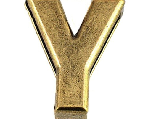 ピンバッジ アルファベット「Y」 Y アンティーク真鍮色 ピンズ