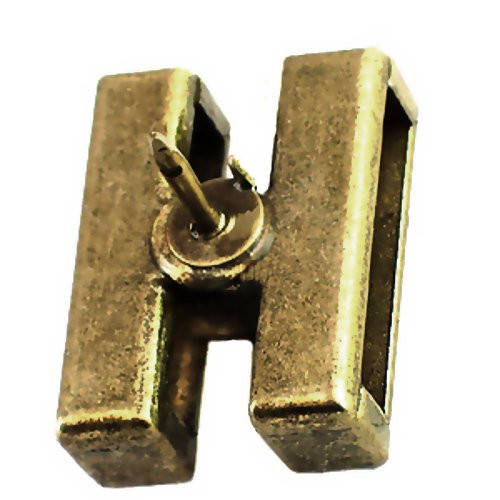 2025新商品 ピンバッジ アルファベット「H」 H アンティーク真鍮色 ピンズ キッズコスチュームアクセサリー