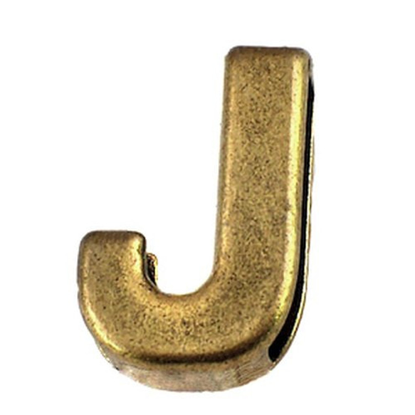 ピンバッジ アルファベット「J」 アンティーク真鍮色 J ピンズ
