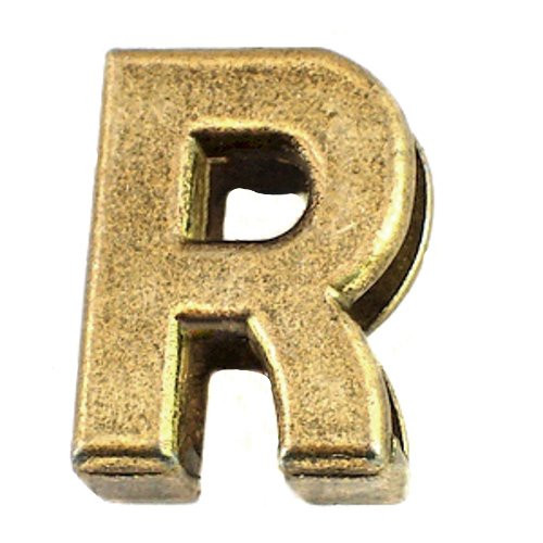 ピンバッジ アルファベット「R」 アンティーク真鍮色 R ピンズ