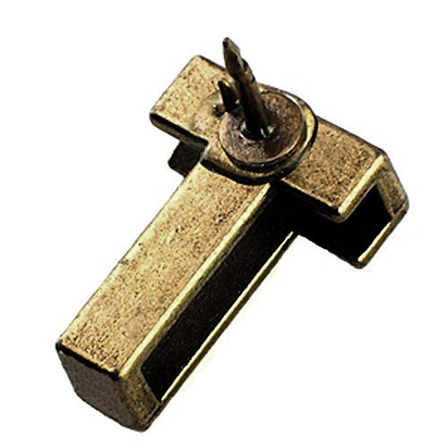 ピンバッジ アルファベット「T」 アンティーク真鍮色 T ピンズ