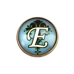 ピンバッジ アルファベット「E」 ピンズ 筆記体 アール