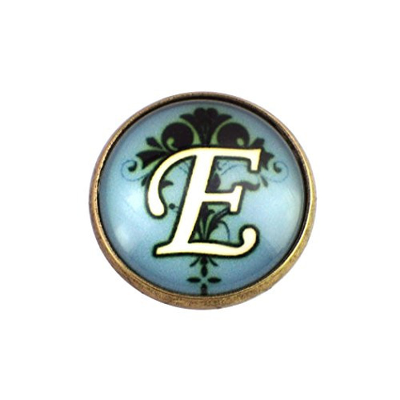 ピンバッジ アルファベット「E」 ピンズ 筆記体 アール
