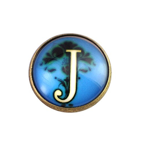 ピンバッジ アルファベット「J」 ピンズ 筆記体 アール・ヌーヴォー