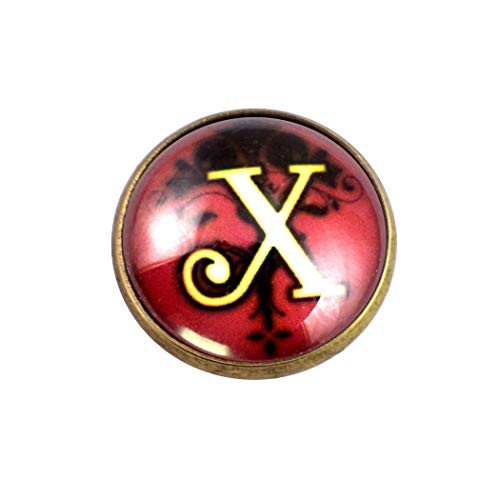 ピンバッジ アルファベット「X（エックス）」 ピンズ 筆記体