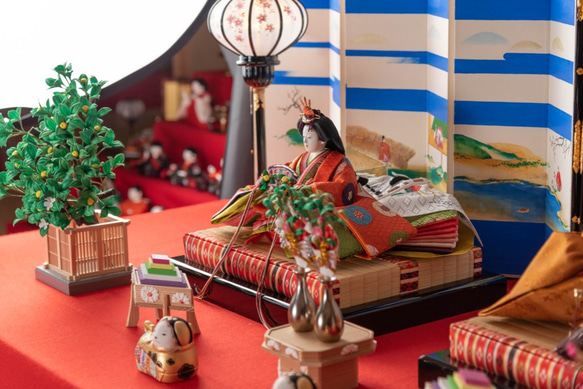 雛人形　朱雀大路大極殿束帯雛　京頭　川瀬猪山 サイズ