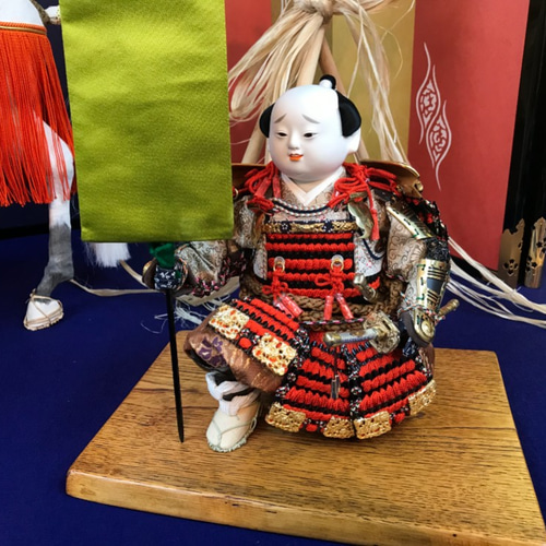 馬乗鎧着大将・郎党・旗持 京頭 川瀬猪山 【五月人形】 金具・チェーン