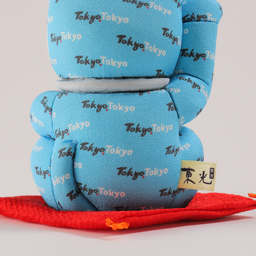 柿沼東光作 江戸木目込み人形 招き猫 (中）TOKYO(青) 江戸木目込 招き猫 Tokyo Tokyo 青 柿沼東光作 招き猫 Kakinuma