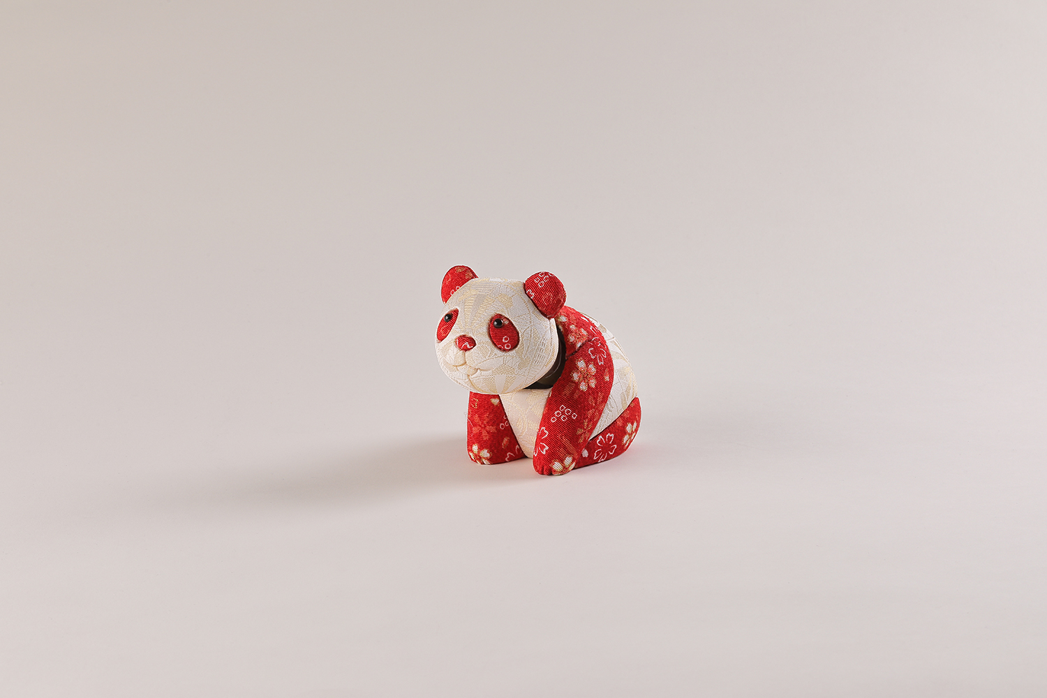 柿沼東光作 江戸木目込み人形 しあわせパンダ 江戸紫 パープル 江戸木目込 しあわせパンダ 江戸紫 柿沼東光作 その他置物