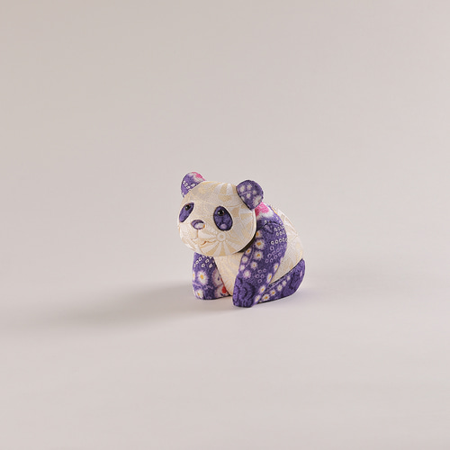 柿沼東光作 江戸木目込み人形 しあわせパンダ 江戸紫 柿沼東光作 江戸木目込み人形 しあわせパンダ 江戸紫 江戸木目込