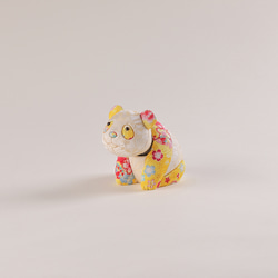 江戸木目込 しあわせパンダ（仔） 漆黒 柿沼東光作 その他置物