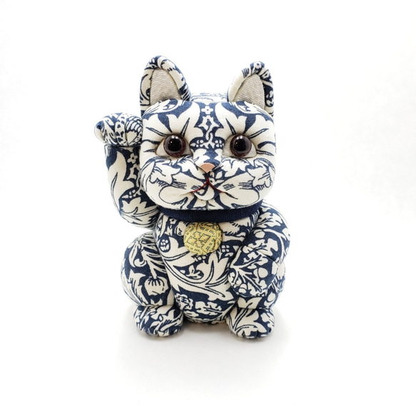 柿沼東光作 江戸木目込人形 招き猫（白） 柿沼人形｜江戸木目込み招き猫 ｜