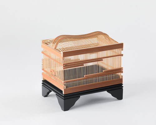 駿河竹千筋細工 竹で作った虫籠 御殿虫籠（小）【送料無料】 ～国指定