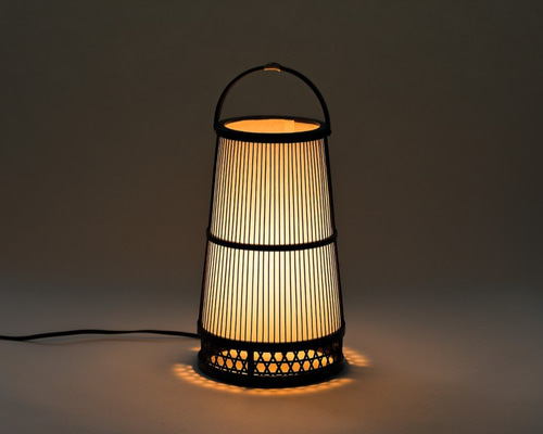 竹千筋細工 行灯 羽衣（和風照明・竹工芸品） 3_2848cd926256086e240d72944c8d