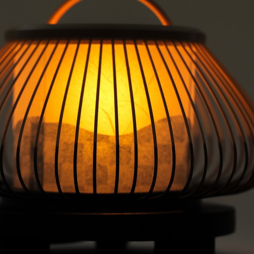 駿河竹千筋細工 竹で作ったミニランプ 小さな富士山【送料無料】～国