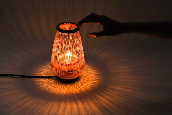 未使用】駿河竹千筋細工 金沢箔 箔一 行燈 行灯 和風照明