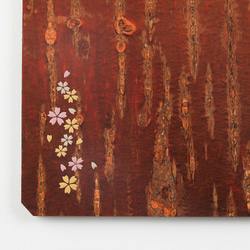 伝統工芸品樺細工　マウスパッド　箔 2枚目の画像