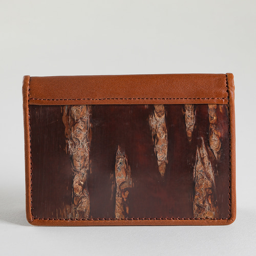 伝統工芸品樺細工 牛革＆桜皮 名刺入W 名刺入れ・カードケース 角館