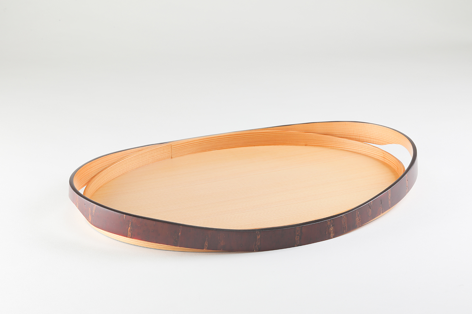 伝統工芸品樺細工トレイ　"カサネガサネ" L