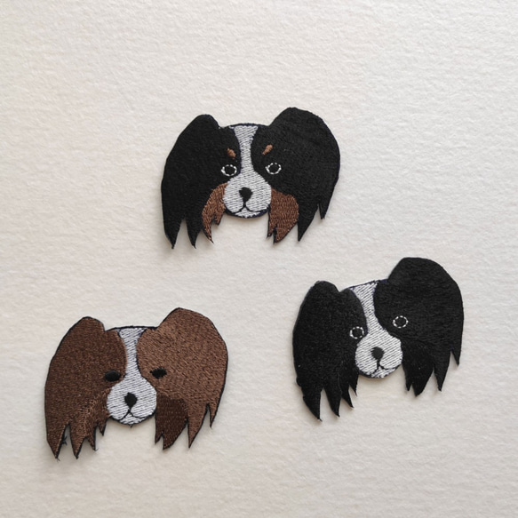 パピヨン　フェルト名札　ワッペン パピヨン フェルト名札 ワッペン