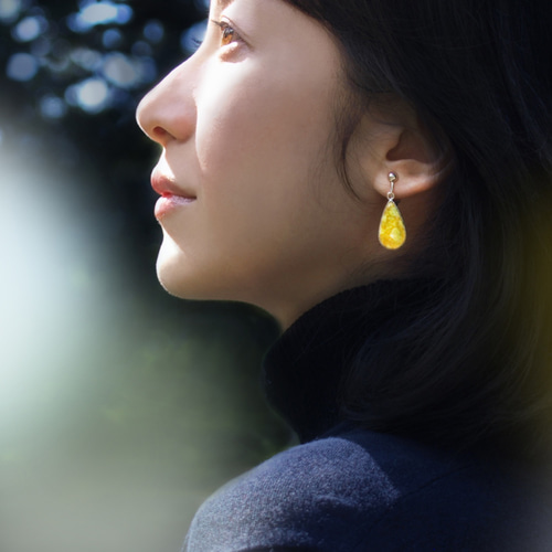 尾張七宝 雫イヤリング 透~Suke~ 全6色 イヤリング・ノンホールピアス 