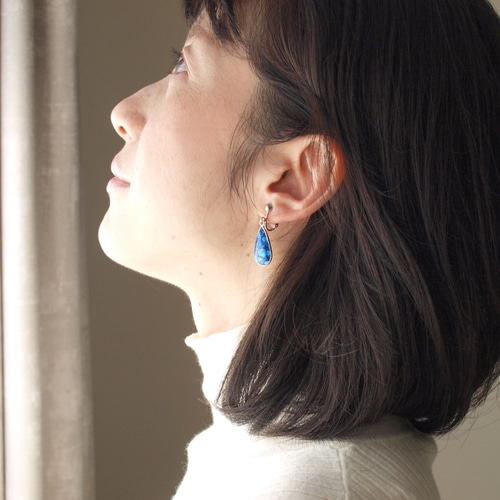 尾張七宝 雫ピアス 透~Suke~ 全6色 ピアス（スタッド・一粒） 三代目 