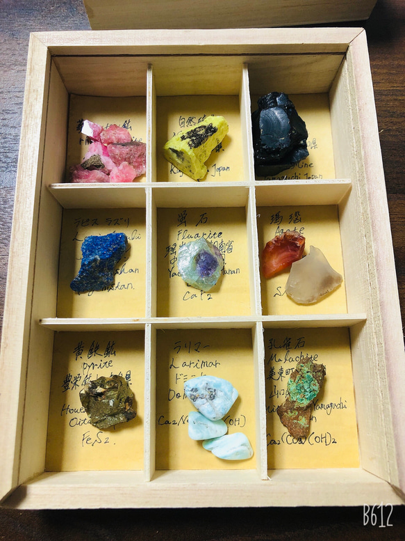 カラフル鉱物標本箱 9種類 その他インテリア雑貨 シュテルン製作所