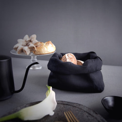 焼きたてパンを美味しく保つパン専用バッグ DENEB・デネブ「ブラック」 1枚目の画像