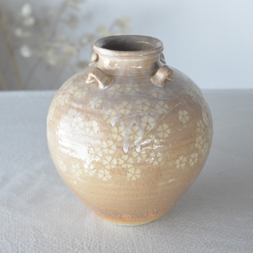 萩焼 象嵌桜紋壺 一輪挿し・花瓶・花器 牧野窯 通販 11336915